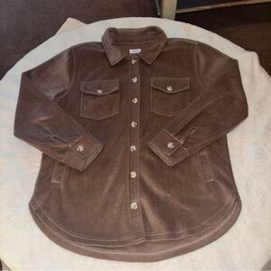 Weekends Everyday Women's Brown Button-Up Jacket